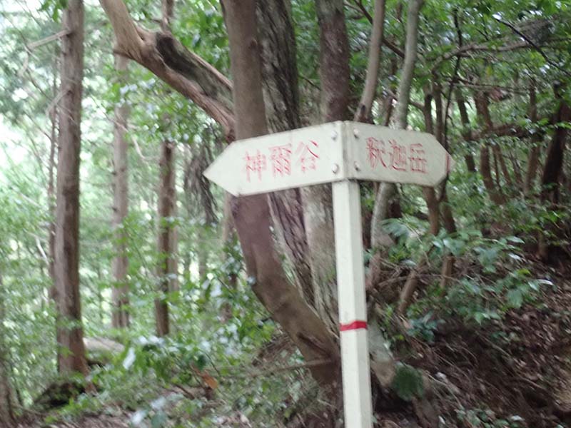 2.神璽の滝・釈迦岳分岐