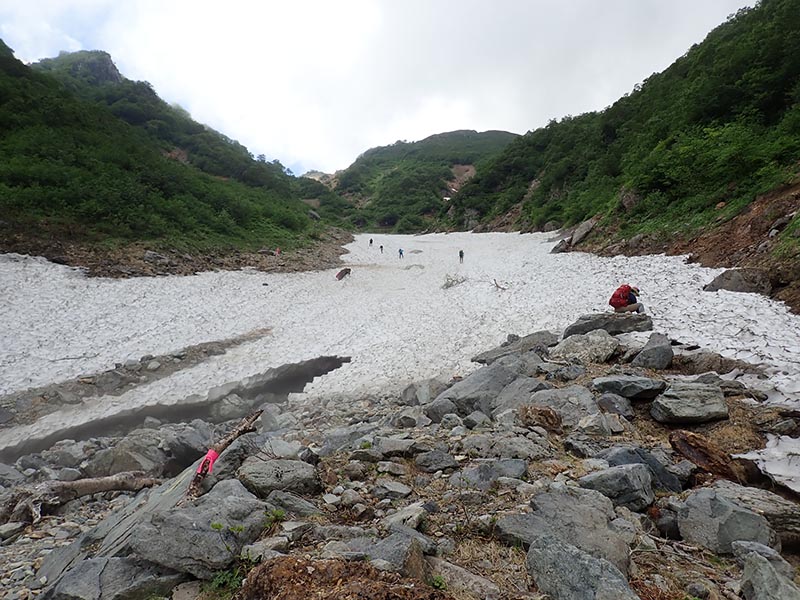 2.針ノ木大雪渓②