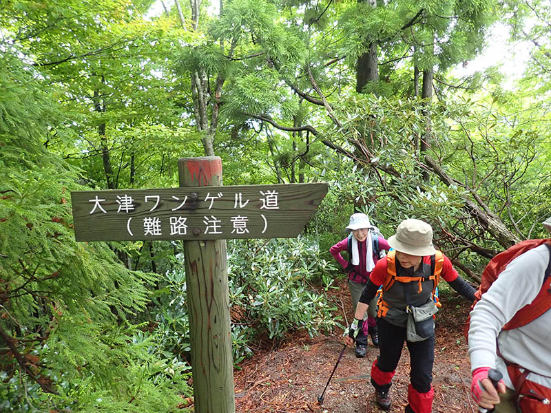 2.雄松山荘道と大津庵ゲルワン道合流地点
