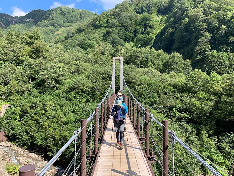 22.別当出合の吊り橋まで帰ってきました