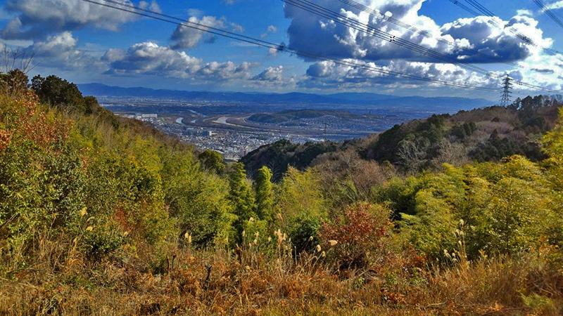 3.太閤道島本展望より淀川三川合流点