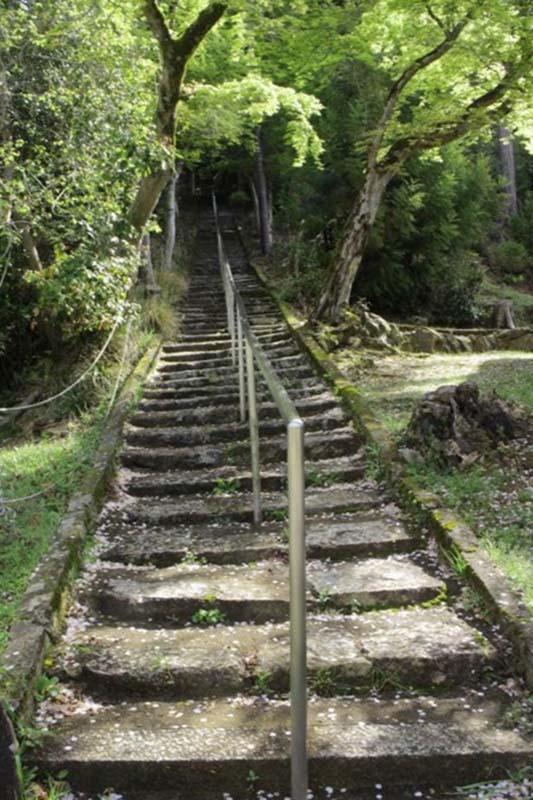 1.妙見宮の入り口、階段をひと登り